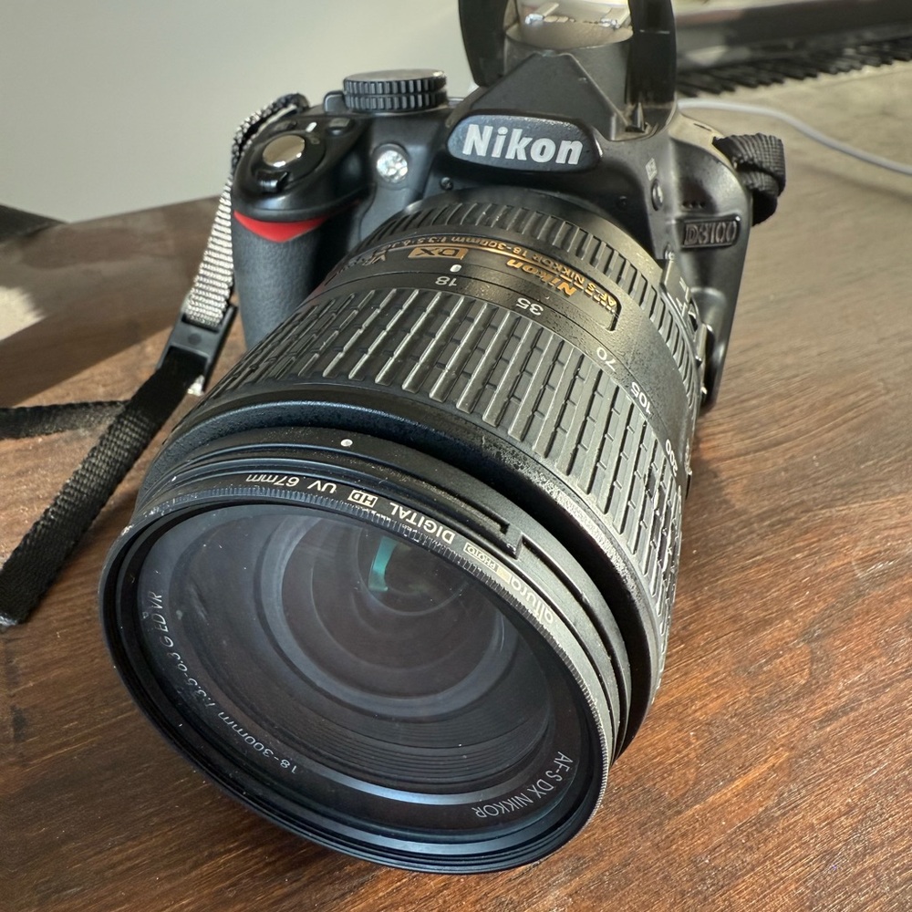 Nikon Black and Gold DSLR Camera